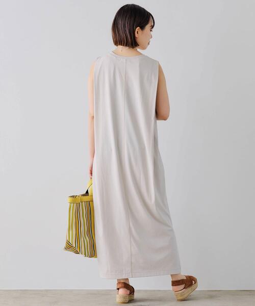 green label relaxing（グリーンレーベルリラクシング）の「CFC タック ノースリーブ ワンピース（ワンピース・レディース・ベージュ/マスタード/ピンク/ブラック・FREE）」の21枚目の写真