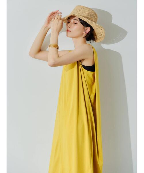 green label relaxing（グリーンレーベルリラクシング）の「CFC タック ノースリーブ ワンピース（ワンピース・レディース・ベージュ/マスタード/ピンク/ブラック・FREE）」の9枚目の写真