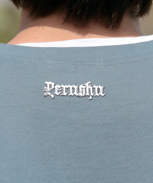 Perushu（ペルーシュ）の「ユーズドライクロックTシャツ（Tシャツ/カットソー・メンズ・ホワイト/ブラック/ダークブルー・MEDIUM/LARGE/X-LARGE）」の20枚目の写真