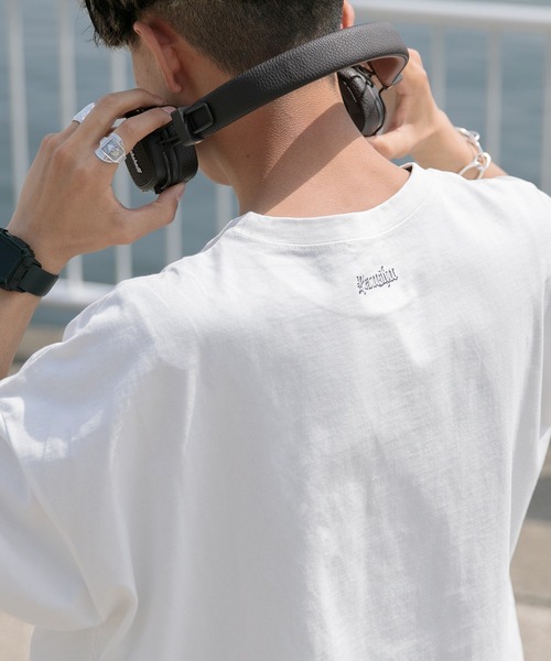 Perushu（ペルーシュ）の「ユーズドライクロックTシャツ（Tシャツ/カットソー・メンズ・ホワイト/ブラック/ダークブルー・MEDIUM/LARGE/X-LARGE）」の4枚目の写真