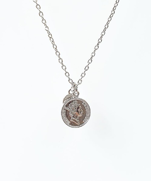 CEMONEMO(セモネモ)の「ダブルコイン ロング ネックレス(ネックレス・レディース・シルバー/ゴールド・FREE)」の4枚目の写真