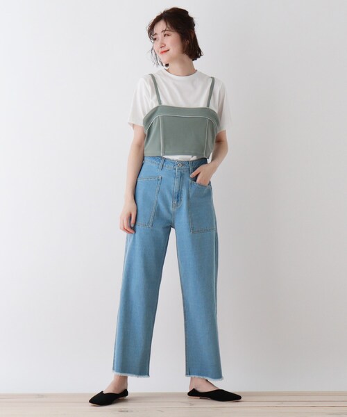 Cutie Blonde(キューティーブロンド)の「◆【S-L】BIGポケットストレートデニム(デニムパンツ・レディース・ブラック系5/ネイビー系5/ブルー系5・01/02/03)」の10枚目の写真