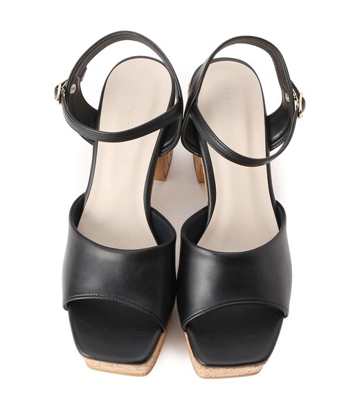 ESPERANZA（エスペランサ）の「◆スクエアトゥコルクプラットフォームサンダル（サンダル・レディース・アイボリー/ブラック/イエロー/ベージュ・M/S/L/LL）」の9枚目の写真