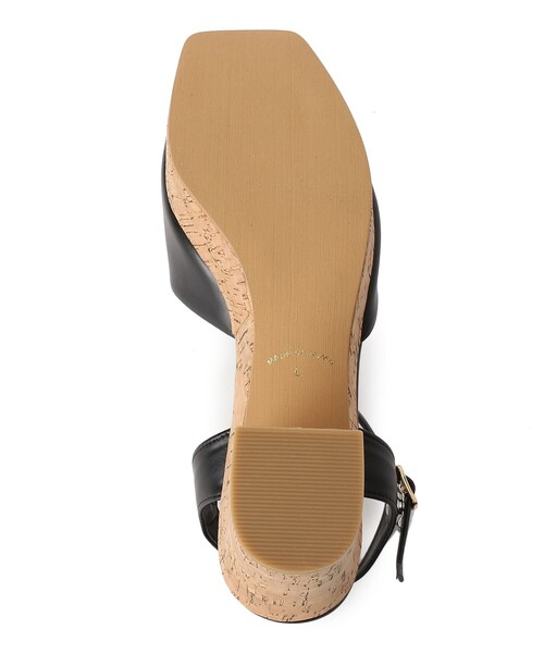 ESPERANZA（エスペランサ）の「◆スクエアトゥコルクプラットフォームサンダル（サンダル・レディース・アイボリー/ブラック/イエロー/ベージュ・M/S/L/LL）」の10枚目の写真