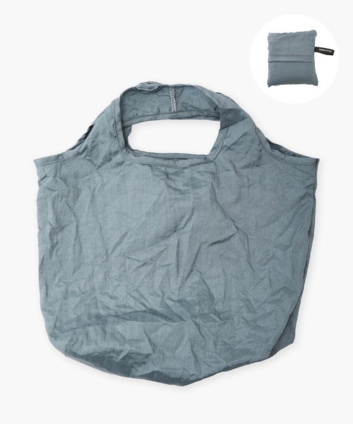 sarasa design（サラサデザイン）の「b2c コンパクト エコバッグ KUSHU KUSHU（エコバッグ/サブバッグ・レディース・チャコールグレー/ブラック/ライトグレー・ONESIZE）」の3枚目の写真