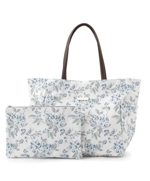 LAURA ASHLEY(ローラアシュレイ)の「ミニバッグ付きボタニカル柄トート(トートバッグ・レディース・ホワイト系その他/ネイビー系・00)」の2枚目の写真