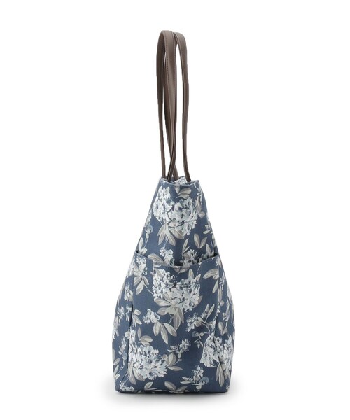LAURA ASHLEY(ローラアシュレイ)の「ミニバッグ付きボタニカル柄トート(トートバッグ・レディース・ホワイト系その他/ネイビー系・00)」の4枚目の写真