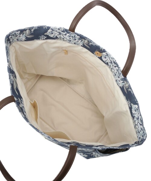 LAURA ASHLEY(ローラアシュレイ)の「ミニバッグ付きボタニカル柄トート(トートバッグ・レディース・ホワイト系その他/ネイビー系・00)」の6枚目の写真