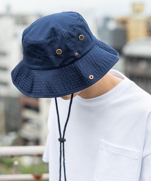newhattan（ニューハッタン）の「NEWHATTAN ニューハッタン Safari Hat -twill- バケットハット（ハット・メンズ・ホワイト/スカイブルー/ブラック/ダークグリーン/ダークブラウン/レッド/オリーブ/カーキ/ライトグリーン/その他/サンドベージュ/デザートカモ/その他1/ウッドランド/グレー系カモフラージュ/ロイヤルブルー/チャコール/グレー/ネイビー・FREE）」の13枚目の写真
