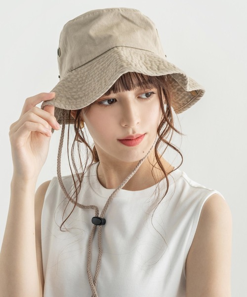 newhattan（ニューハッタン）の「NEWHATTAN ニューハッタン Safari Hat -twill- バケットハット（ハット・メンズ・ホワイト/スカイブルー/ブラック/ダークグリーン/ダークブラウン/レッド/オリーブ/カーキ/ライトグリーン/その他/サンドベージュ/デザートカモ/その他1/ウッドランド/グレー系カモフラージュ/ロイヤルブルー/チャコール/グレー/ネイビー・FREE）」の10枚目の写真