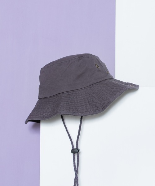 newhattan（ニューハッタン）の「NEWHATTAN ニューハッタン Safari Hat -twill- バケットハット（ハット・メンズ・ホワイト/スカイブルー/ブラック/ダークグリーン/ダークブラウン/レッド/オリーブ/カーキ/ライトグリーン/その他/サンドベージュ/デザートカモ/その他1/ウッドランド/グレー系カモフラージュ/ロイヤルブルー/チャコール/グレー/ネイビー・FREE）」の5枚目の写真