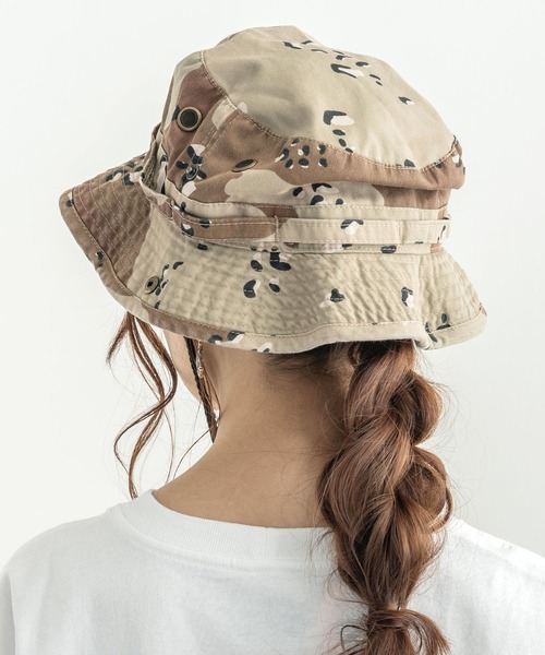 newhattan（ニューハッタン）の「NEWHATTAN ニューハッタン Safari Hat -twill- バケットハット（ハット・メンズ・ホワイト/スカイブルー/ブラック/ダークグリーン/ダークブラウン/レッド/オリーブ/カーキ/ライトグリーン/その他/サンドベージュ/デザートカモ/その他1/ウッドランド/グレー系カモフラージュ/ロイヤルブルー/チャコール/グレー/ネイビー・FREE）」の16枚目の写真