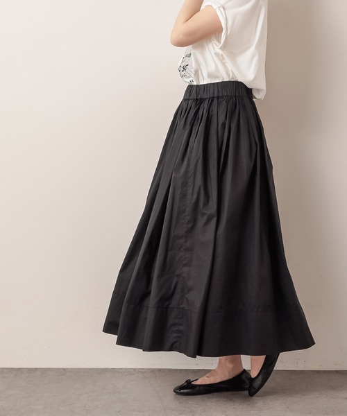 PUAL CE CIN（ピュアルセシン）の「ペーパー加工スカート（スカート・レディース・ナチュラル/ホワイト/ブラック・FREE）」の3枚目の写真