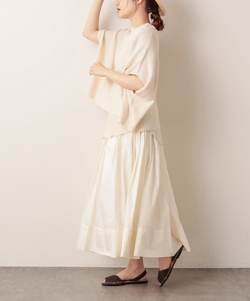 PUAL CE CIN（ピュアルセシン）の「ペーパー加工スカート（スカート・レディース・ナチュラル/ホワイト/ブラック・FREE）」の9枚目の写真