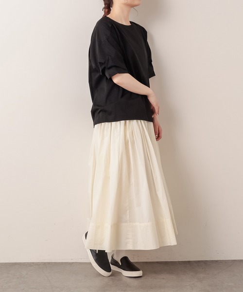 PUAL CE CIN（ピュアルセシン）の「ペーパー加工スカート（スカート・レディース・ナチュラル/ホワイト/ブラック・FREE）」の18枚目の写真
