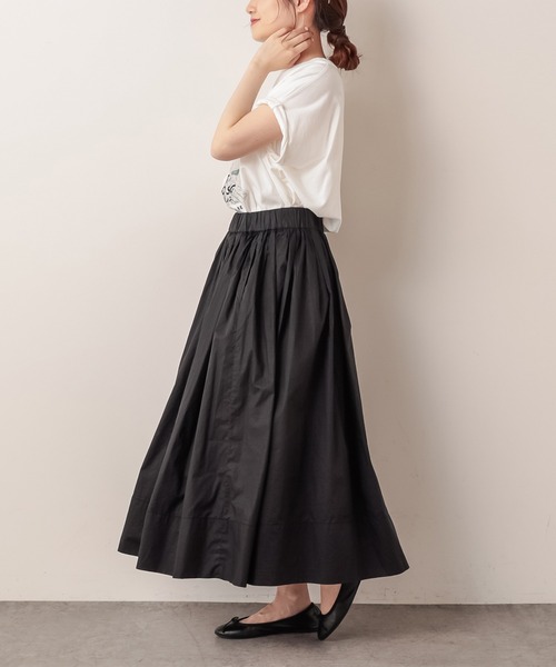 PUAL CE CIN（ピュアルセシン）の「ペーパー加工スカート（スカート・レディース・ナチュラル/ホワイト/ブラック・FREE）」の10枚目の写真