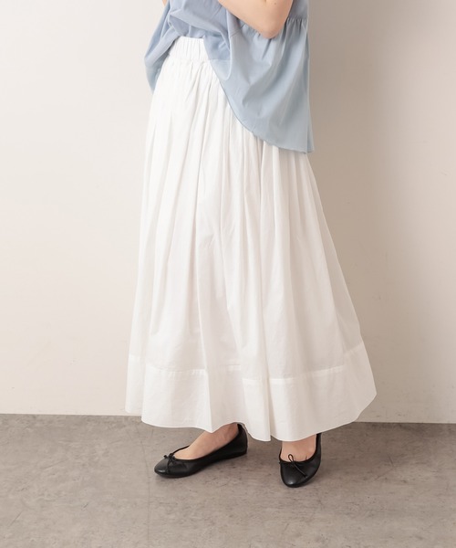 PUAL CE CIN（ピュアルセシン）の「ペーパー加工スカート（スカート・レディース・ナチュラル/ホワイト/ブラック・FREE）」の4枚目の写真