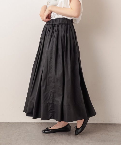 PUAL CE CIN（ピュアルセシン）の「ペーパー加工スカート（スカート・レディース・ナチュラル/ホワイト/ブラック・FREE）」の12枚目の写真