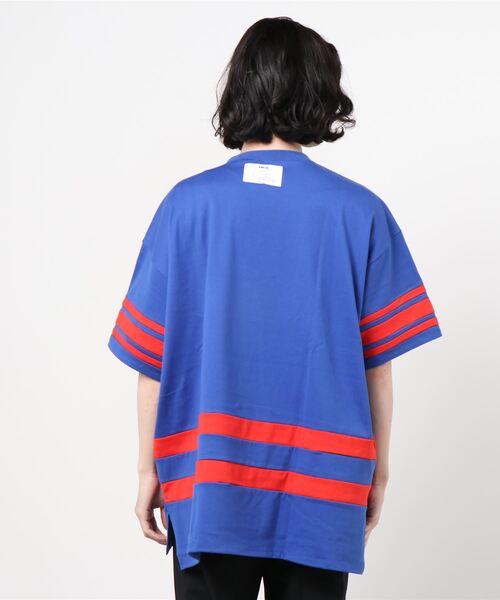 amok(アモク)の「【別注】amok /アモク/ホッケーTシャツ(Tシャツ/カットソー・メンズ・ホワイト/ブラック/ブルー・FREE)」の6枚目の写真