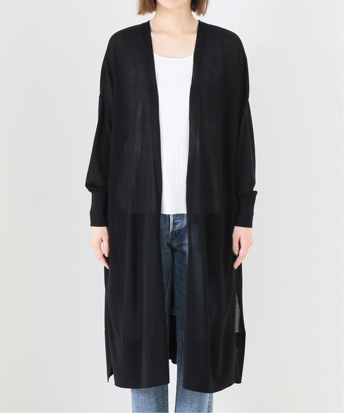 Leeway Sheer ロングカーディガンのコーディネートスナップ