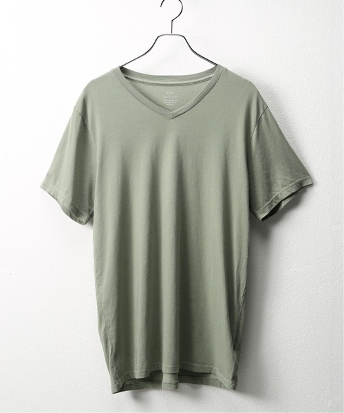 SAVE KHAKI UNITED(セーブカーキユナイテッド)の「【SAVE KHAKI UNITED /セーブカーキユナイテッド】 S/S SUPIMA V-NECK TEE(Tシャツ/カットソー・メンズ・ホワイト/ブラック/サファリグリーン/ホワイト×ホワイト/ピンク系その他/ダークブルー・SMALL/MEDIUM/LARGE)」の4枚目の写真