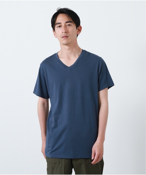 SAVE KHAKI UNITED(セーブカーキユナイテッド)の「【SAVE KHAKI UNITED /セーブカーキユナイテッド】 S/S SUPIMA V-NECK TEE(Tシャツ/カットソー・メンズ・ホワイト/ブラック/サファリグリーン/ホワイト×ホワイト/ピンク系その他/ダークブルー・SMALL/MEDIUM/LARGE)」の19枚目の写真