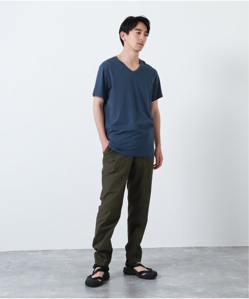 SAVE KHAKI UNITED(セーブカーキユナイテッド)の「【SAVE KHAKI UNITED /セーブカーキユナイテッド】 S/S SUPIMA V-NECK TEE(Tシャツ/カットソー・メンズ・ホワイト/ブラック/サファリグリーン/ホワイト×ホワイト/ピンク系その他/ダークブルー・SMALL/MEDIUM/LARGE)」の15枚目の写真