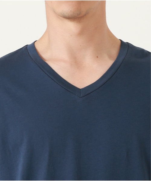SAVE KHAKI UNITED(セーブカーキユナイテッド)の「【SAVE KHAKI UNITED /セーブカーキユナイテッド】 S/S SUPIMA V-NECK TEE(Tシャツ/カットソー・メンズ・ホワイト/ブラック/サファリグリーン/ホワイト×ホワイト/ピンク系その他/ダークブルー・SMALL/MEDIUM/LARGE)」の9枚目の写真
