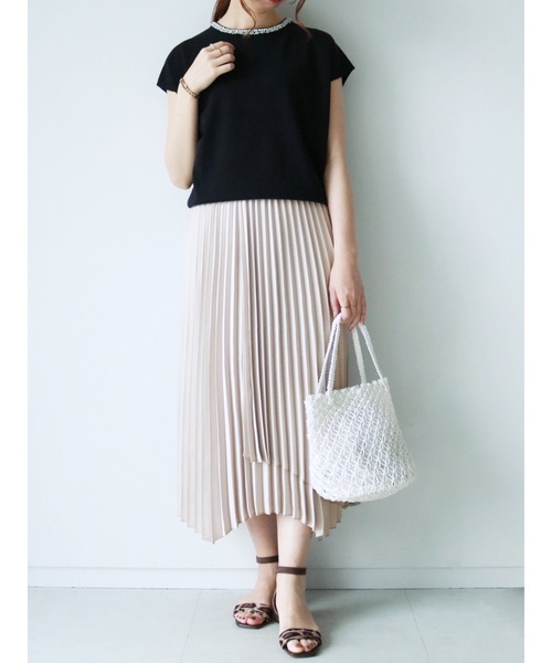 Te chichi（テチチ）の「◎サテンラッププリーツスカート（スカート・レディース・グレー/カーキ/モカ・ﾌﾘ-）」の21枚目の写真