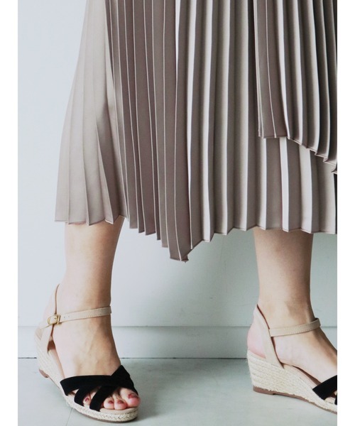 Te chichi（テチチ）の「◎サテンラッププリーツスカート（スカート・レディース・グレー/カーキ/モカ・ﾌﾘ-）」の8枚目の写真