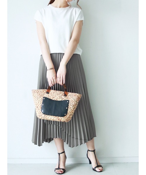 Te chichi（テチチ）の「◎サテンラッププリーツスカート（スカート・レディース・グレー/カーキ/モカ・ﾌﾘ-）」の20枚目の写真