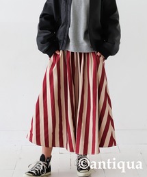 antiqua（アンティカ）の「ストライプ柄フレアスカート（スカート・キッズ）」