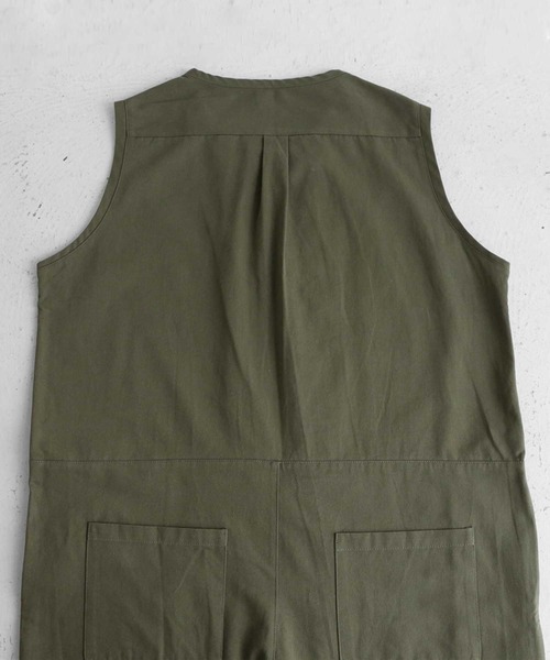 antiqua（アンティカ）の「綿100%オールインワン（つなぎ/オールインワン・レディース・カーキ/ブラック・FREE）」の7枚目の写真