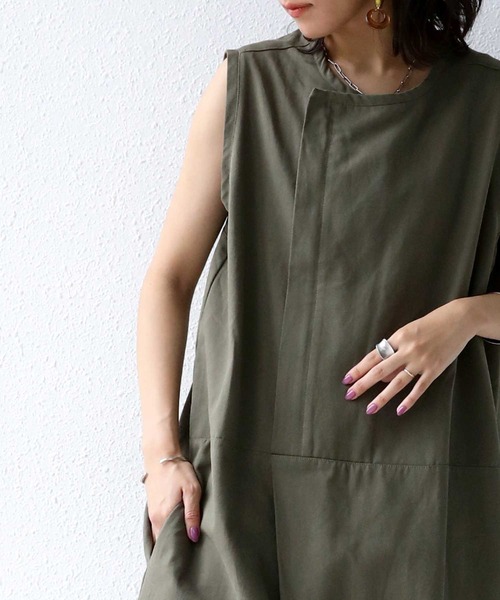 antiqua（アンティカ）の「綿100%オールインワン（つなぎ/オールインワン・レディース・カーキ/ブラック・FREE）」の13枚目の写真