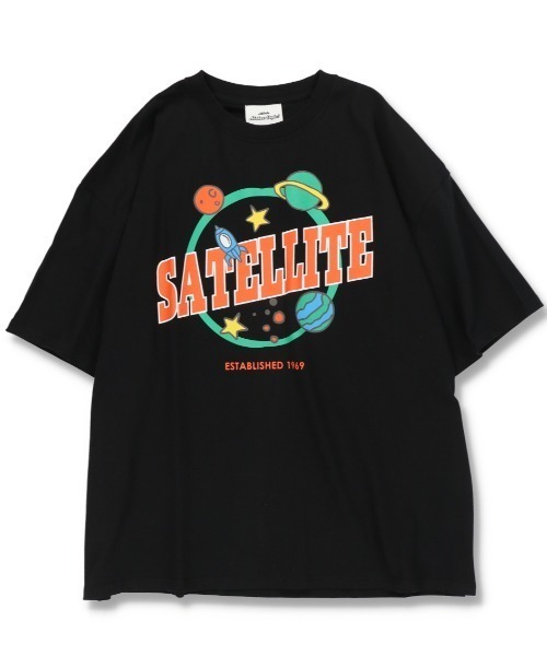 SPINNS(スピンズ)の「【ビッグサイズ】宇宙モチーフロゴTシャツ(Tシャツ/カットソー・メンズ・ホワイト/ブラック/ブルー・ONESIZE)」の11枚目の写真