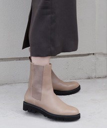 軽量で足に馴染む【EVOL】  本革サイドゴアブーツ IR8076