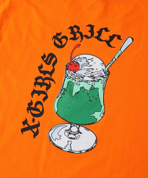 X-girl（エックスガール）の「SODA FLOAT S/S TEE（Tシャツ/カットソー・レディース・ホワイト/オレンジ/ブラック・L/S/M/XL）」の10枚目の写真