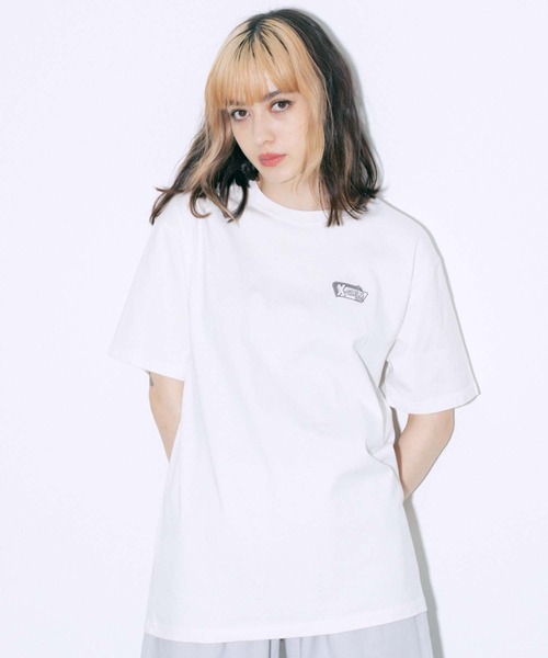 X-girl（エックスガール）の「SODA FLOAT S/S TEE（Tシャツ/カットソー・レディース・ホワイト/オレンジ/ブラック・L/S/M/XL）」の5枚目の写真