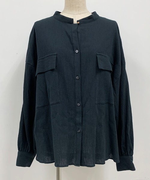 BE NEAT（ビーニート）の「Wフラップポケットシャツ（シャツ/ブラウス・レディース・ホワイト/ブラック・M）」の15枚目の写真