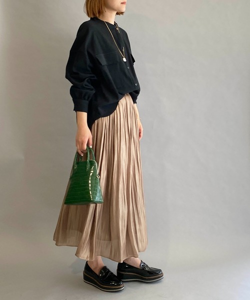 BE NEAT（ビーニート）の「Wフラップポケットシャツ（シャツ/ブラウス・レディース・ホワイト/ブラック・M）」の13枚目の写真