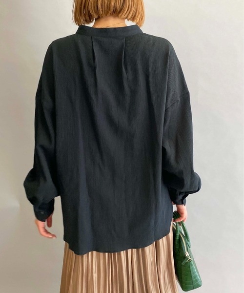 BE NEAT（ビーニート）の「Wフラップポケットシャツ（シャツ/ブラウス・レディース・ホワイト/ブラック・M）」の8枚目の写真