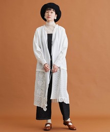 Malle | malle コットン/ラミー　レースパッチワーク　2wayワークドレス(ワンピース)