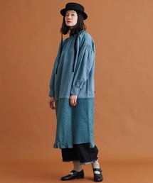 Malle | malle コットン/ラミー　レースパッチワーク　2wayワークドレス(ワンピース)