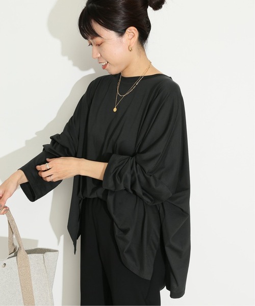 VERMEIL par iena(ヴェルメイユパーイエナ)の「【ESLOW/エスロー】クルーネックプルオーバー◆(Tシャツ/カットソー・レディース・ホワイト/ブラック/ボルドー・FREE)」の3枚目の写真