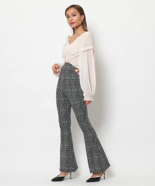 SPIRALGIRL（スパイラルガール）の「ギャザーカシュクールブラウス（シャツ/ブラウス・レディース・ブラック/オフホワイト/グリーン・FREE）」の10枚目の写真