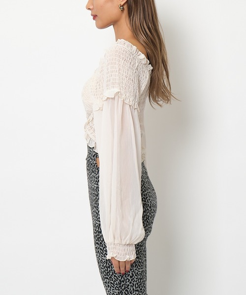 SPIRALGIRL（スパイラルガール）の「ギャザーカシュクールブラウス（シャツ/ブラウス・レディース・ブラック/オフホワイト/グリーン・FREE）」の19枚目の写真