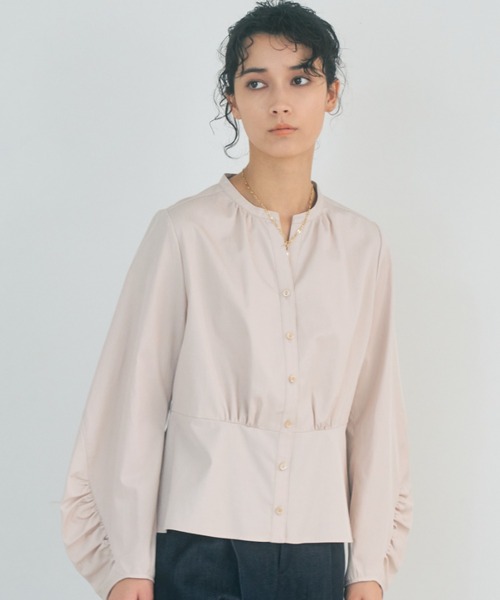 ANAYI（アナイ）の「コンパクトコットンギャザーソデ ブラウス（シャツ 
