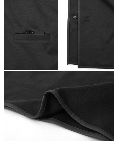 Re:EDIT（リエディ）の「カットメルトンチュニックポンチョコート（ポンチョ・レディース・ブラック/モカ/ベージュ・FREE）」の9枚目の写真