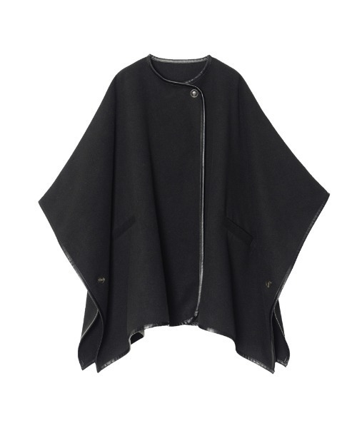 Re:EDIT（リエディ）の「カットメルトンチュニックポンチョコート（ポンチョ・レディース・ブラック/モカ/ベージュ・FREE）」の10枚目の写真