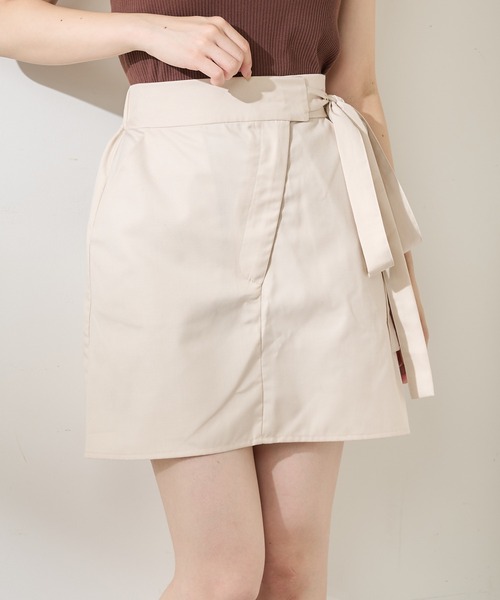 Chico（チコ）の「【SET UP対応】ウエストサイドリボンミニスカート（スカート・レディース・アイボリー/グレー系その他/ブラウン系その他/ブラック/グレー/チェック/ブラウン・FREE）」の10枚目の写真